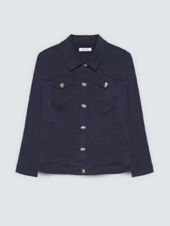 Giacca denim con bottoni decorativi