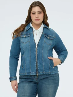 Giacca in denim con zip