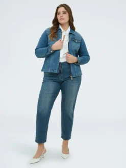 Giacca in denim con zip