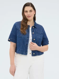 Giacca maniche corte in denim