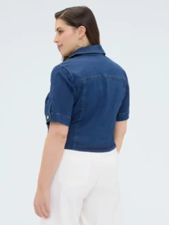 Giacca maniche corte in denim