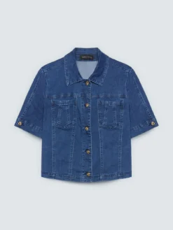 Giacca maniche corte in denim