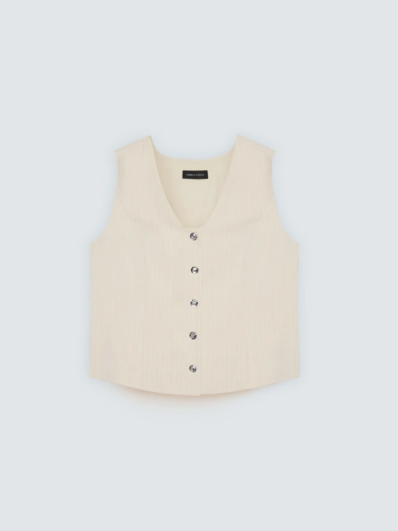 Gilet con bottoni gioiello