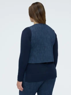 Gilet in Punto Milano con bottoni