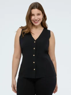 Gilet lungo in maglia