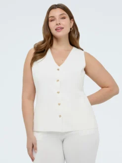 Gilet lungo in maglia