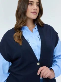 Gilet lungo in misto viscosa