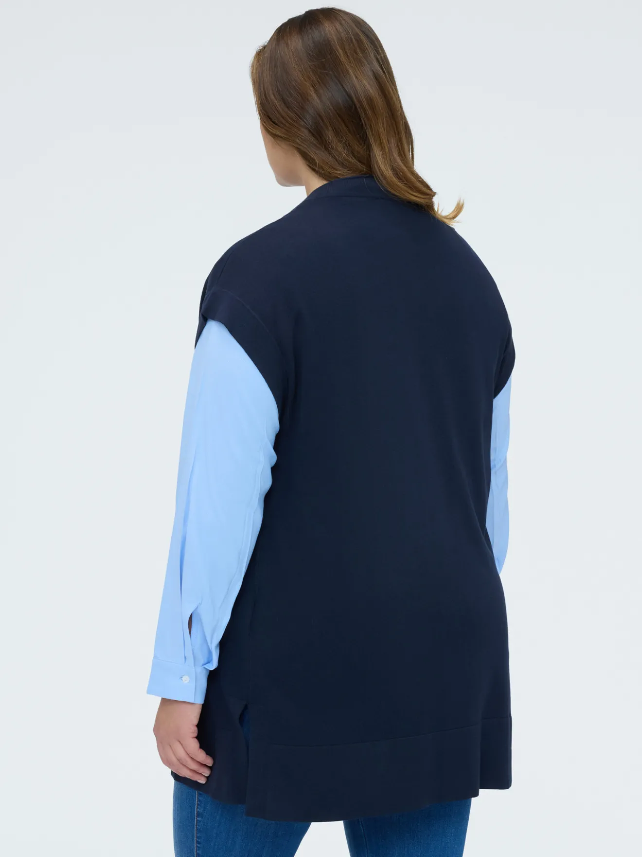 Gilet lungo in misto viscosa