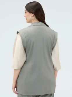 Gilet sartoriale in misto lino