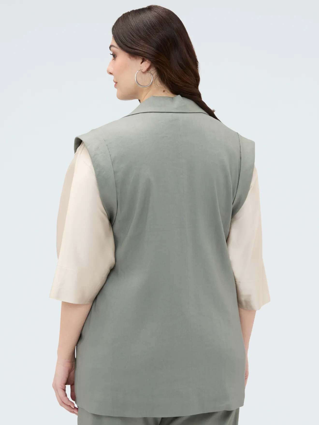 Gilet sartoriale in misto lino