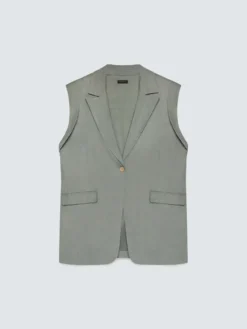 Gilet sartoriale in misto lino