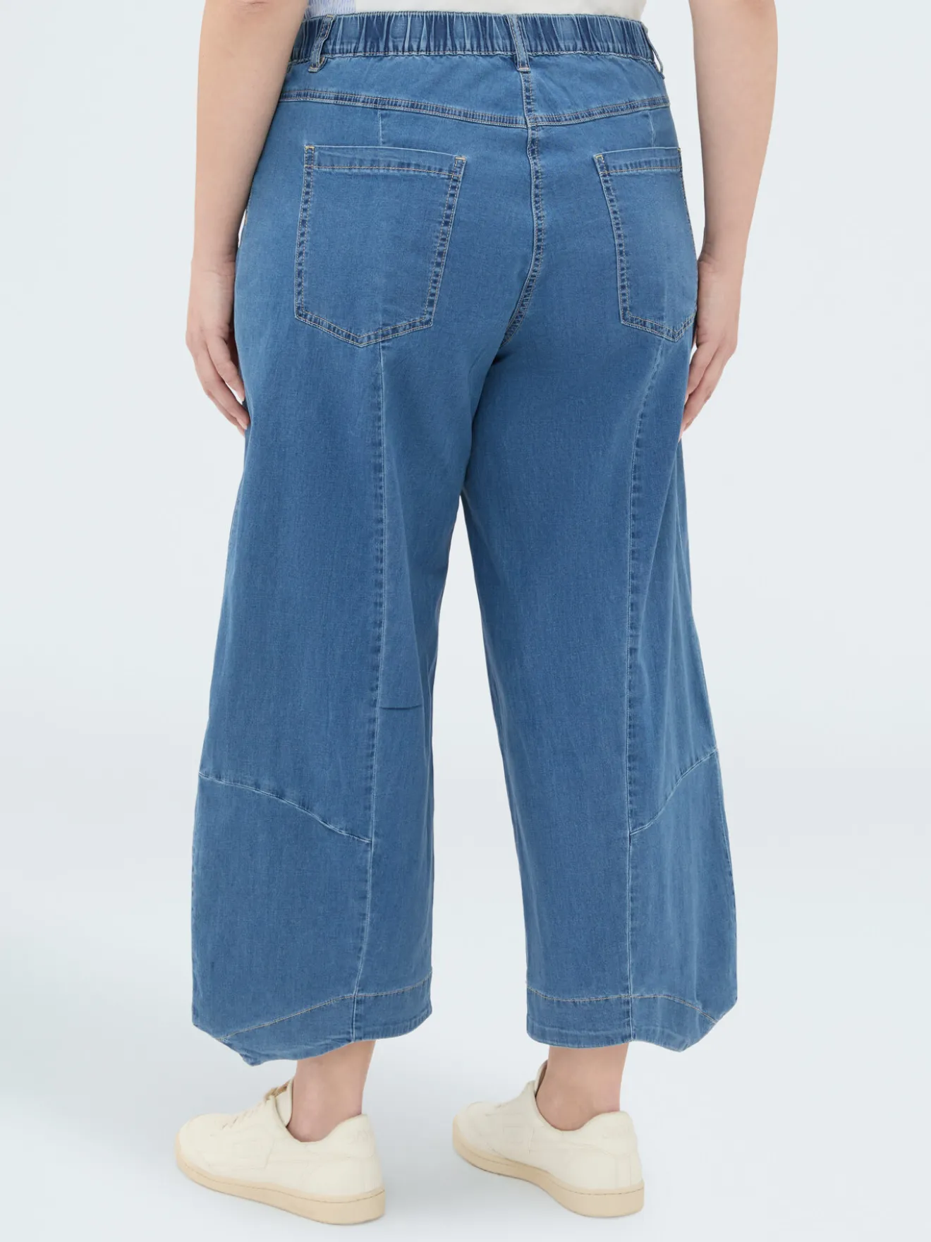 Jeans baggy in denim effetto washed