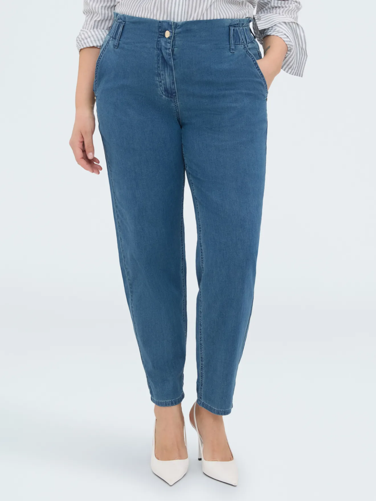 Jeans Balloon in denim misto cotone