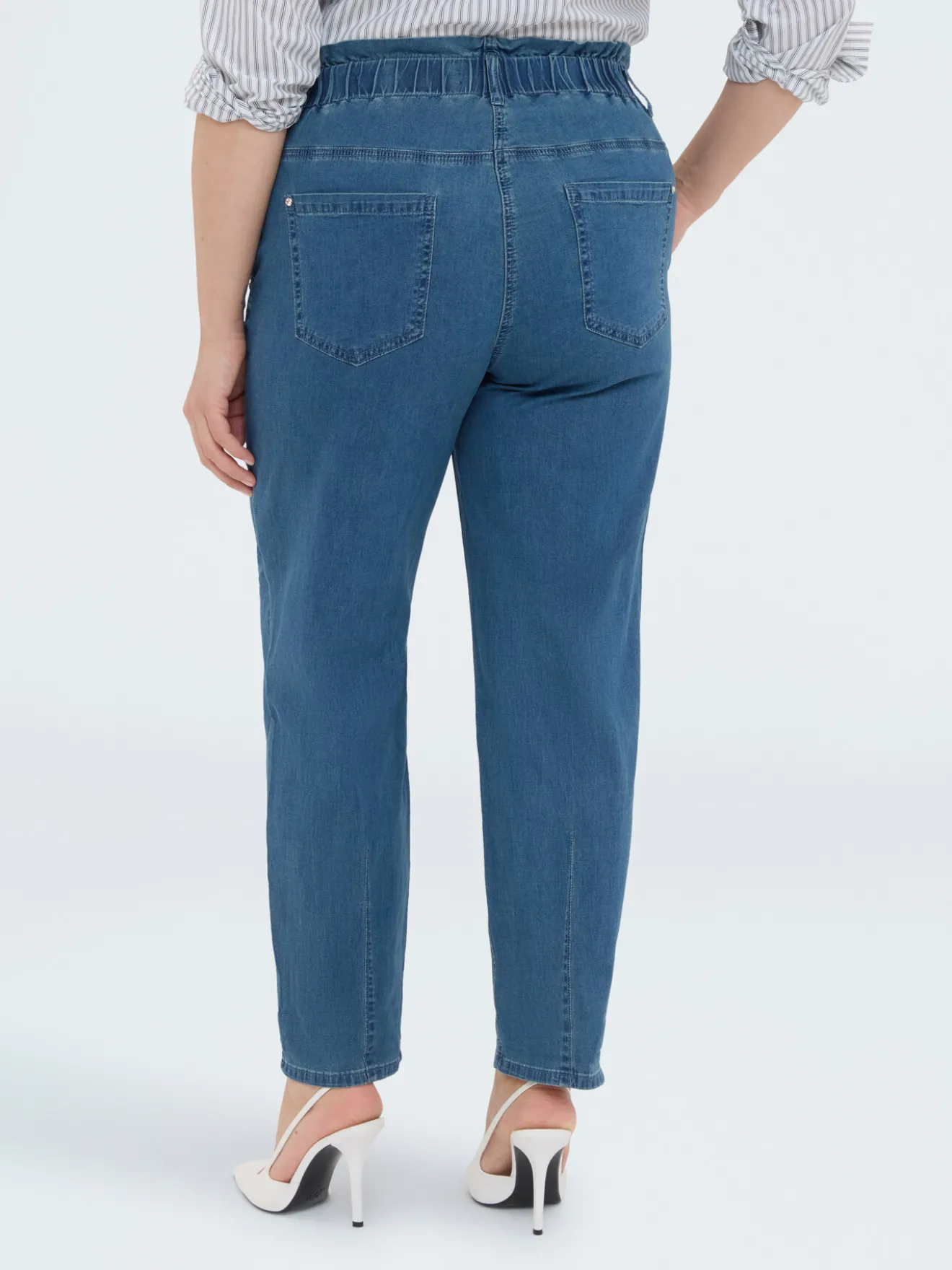 Jeans Balloon in denim misto cotone