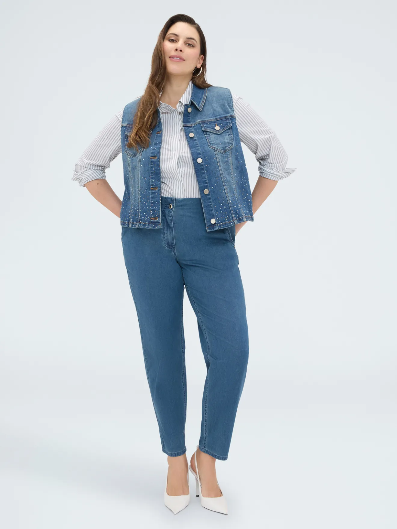 Jeans Balloon in denim misto cotone