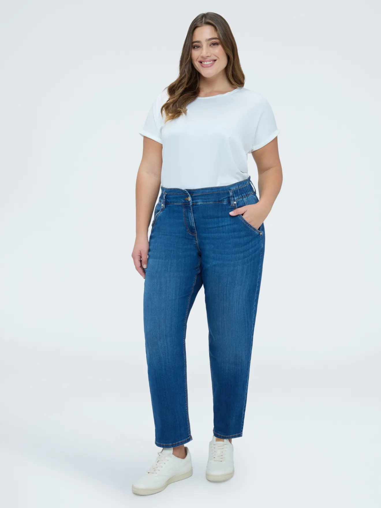 Jeans Balloon lavaggio blu effetto washed