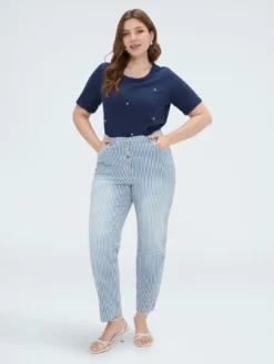 Jeans Barrel a righe