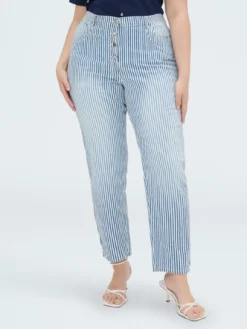 Jeans Barrel a righe