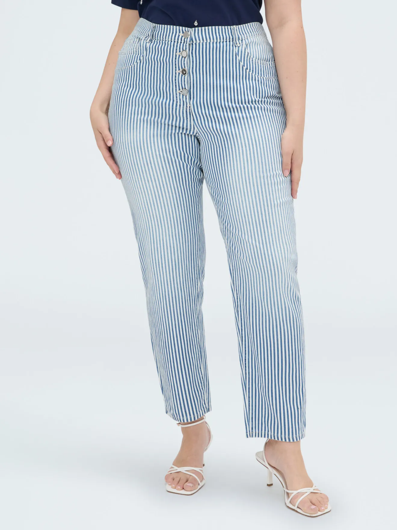 Jeans Barrel a righe