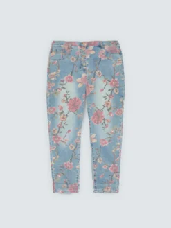 Jeans Barrel con stampa floreale