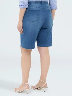 Jeans bermuda effetto washed
