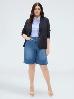 Jeans bermuda effetto washed