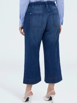 Jeans cropped con dettaglio catenella sulle tasche