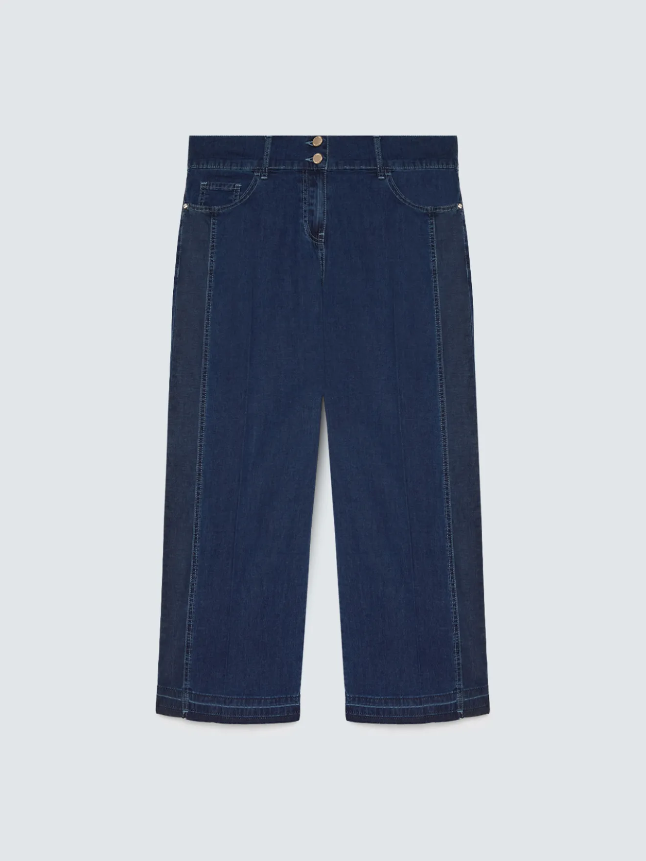 Jeans cropped in denim leggero