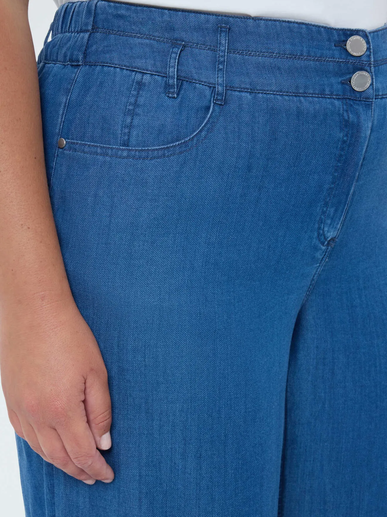 Jeans cropped in Tencel