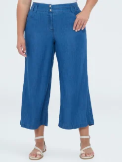 Jeans cropped in Tencel