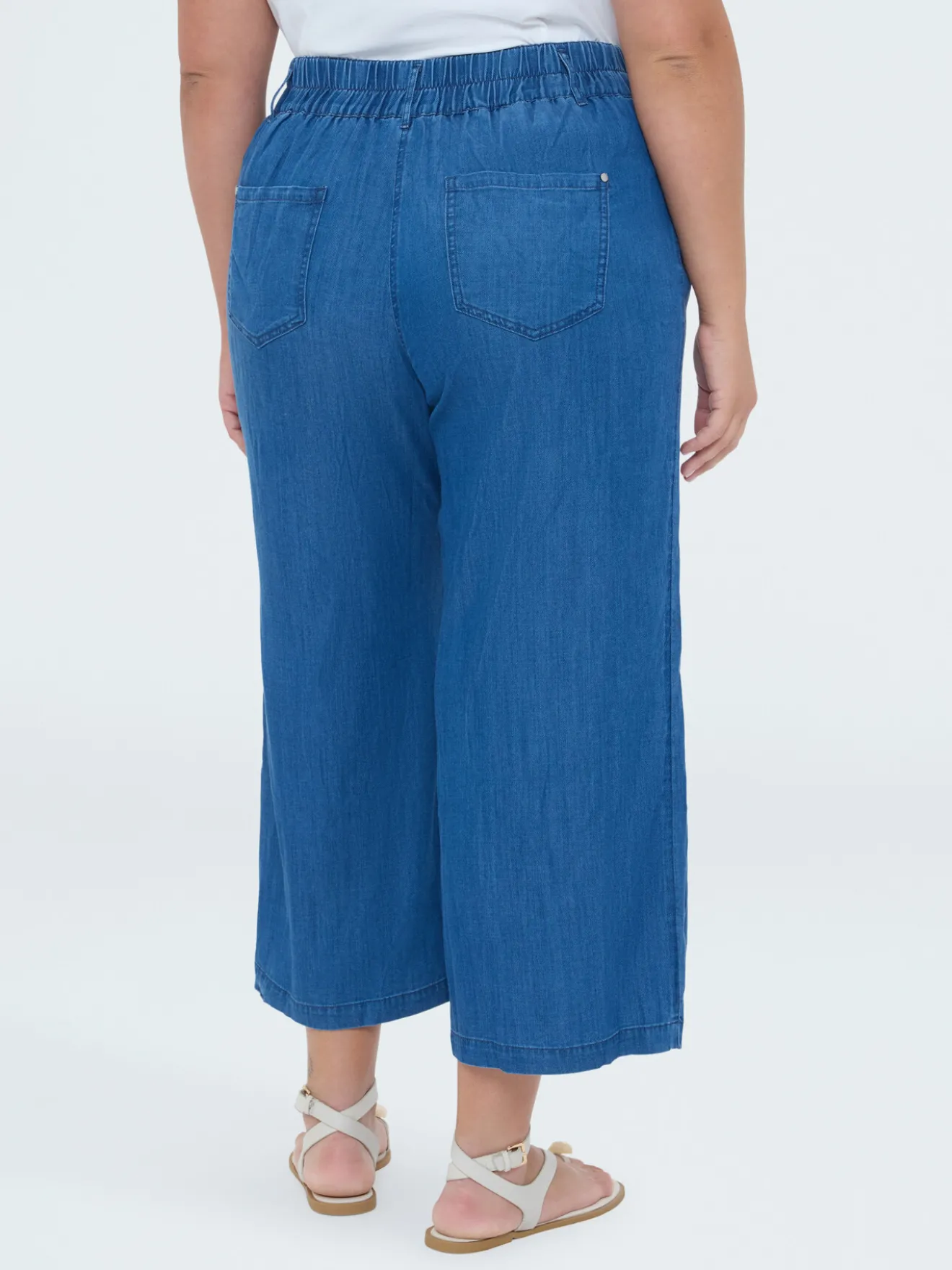 Jeans cropped in Tencel