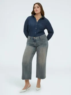 Jeans cropped lavaggio washed