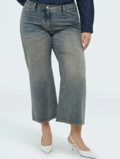 Jeans cropped lavaggio washed
