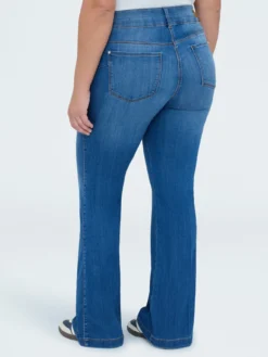 Jeans Flare lavaggio blue effetto stonewashed