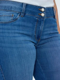 Jeans Flare lavaggio blue effetto stonewashed