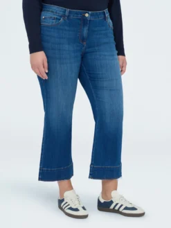 Jeans Kick Flare lavaggio blu effetto washed