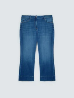 Jeans Kick Flare lavaggio blu effetto washed