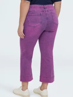 Jeans Kick Flare lavaggio viola délavé