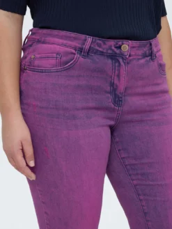 Jeans Kick Flare lavaggio viola délavé