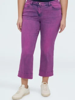 Jeans Kick Flare lavaggio viola délavé