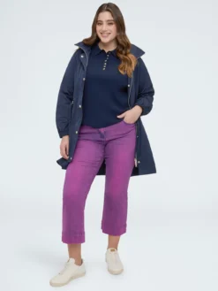 Jeans Kick Flare lavaggio viola délavé