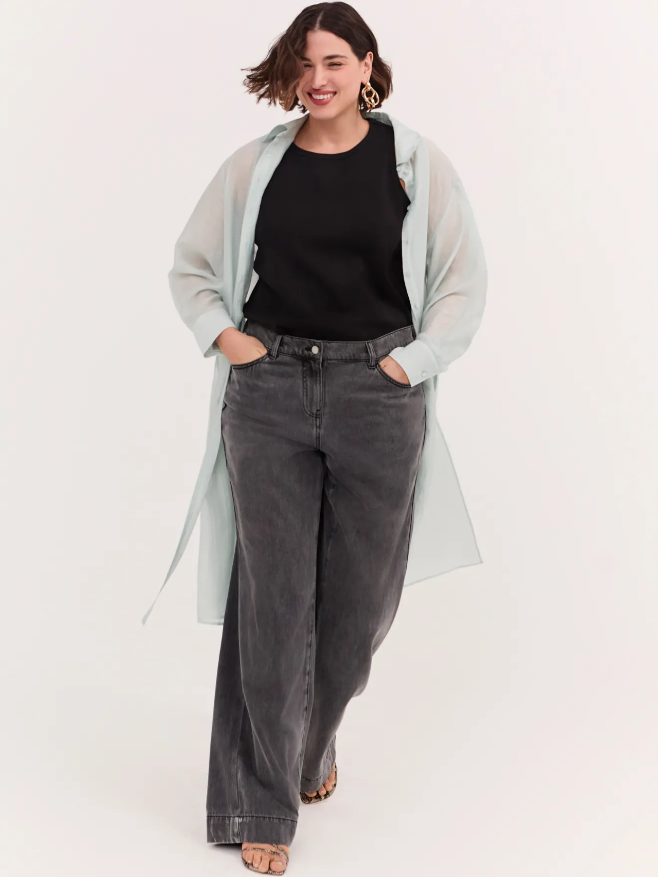 Jeans Regular grey washed