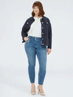 Jeans Skinny con ricamo macramè