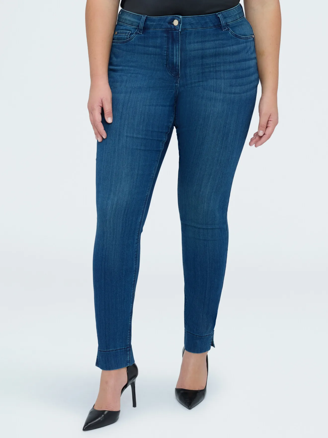 Jeans Skinny lavaggio blu effetto washed