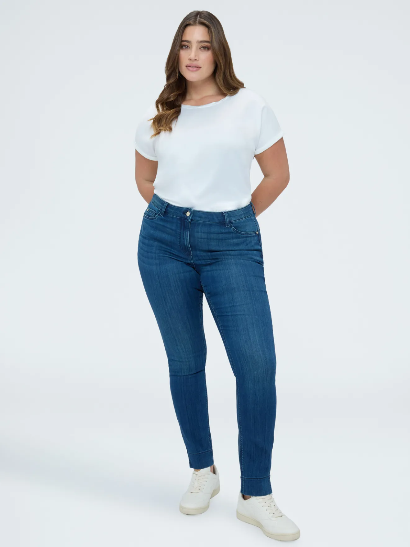Jeans Skinny lavaggio blu effetto washed