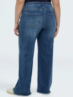 Jeans Straight Leg con applicazioni decorative