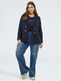 Jeans Straight Leg con applicazioni decorative