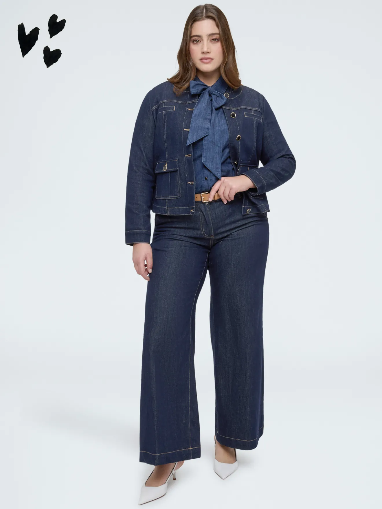 Jeans Wide Leg con cintura rimovibile