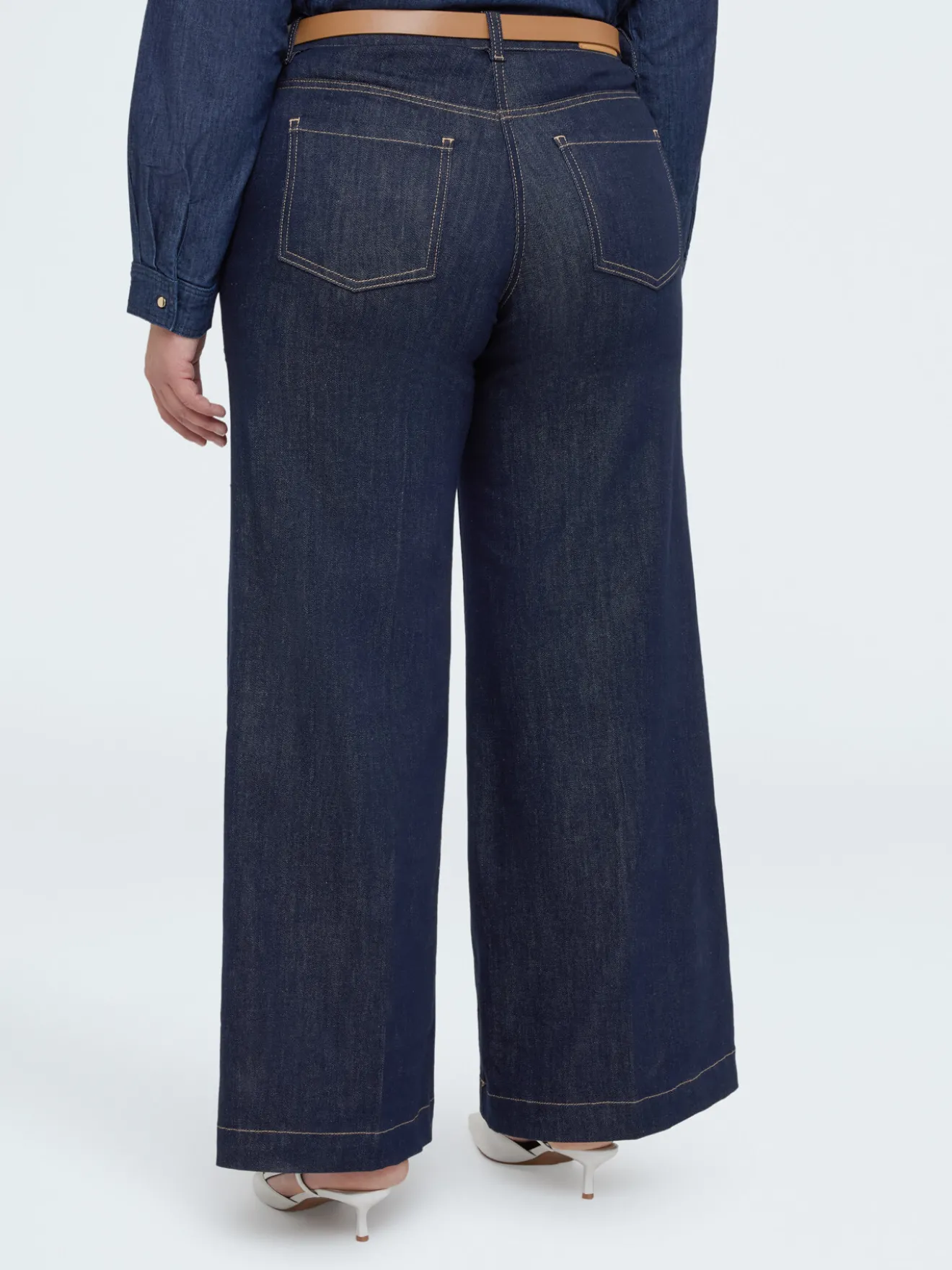Jeans Wide Leg con cintura rimovibile