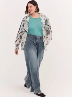 Jeans Wide Leg con maxi tasche